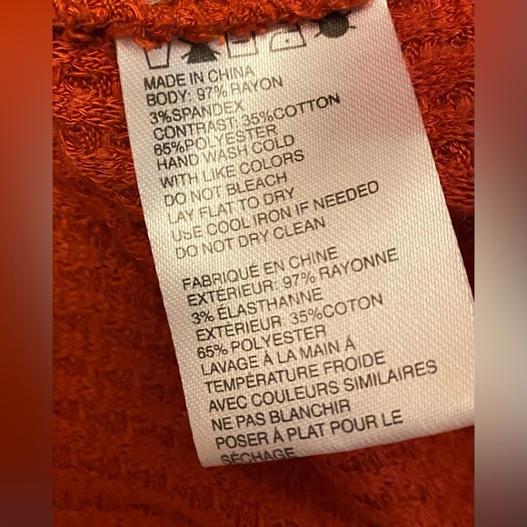 Paper Crane Waffle Red long sleeve top; size Medium; red; EUC - Picture 6 of 6